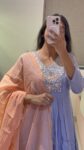 Pastel Lavender Chanderi Set