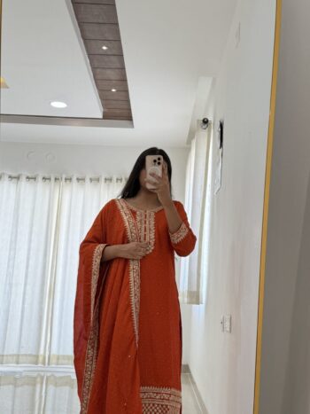 Orange vichitra set