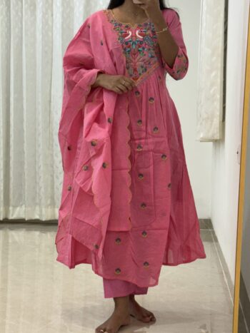 Baby pink Mulcotton set