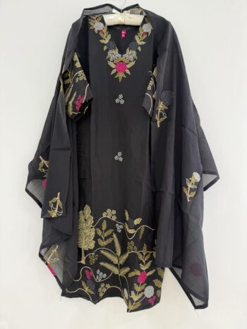 Black Chanderi set