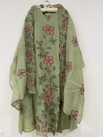 Sea Green Chanderi set