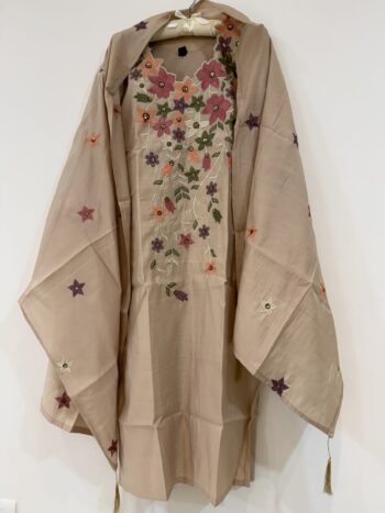 Cream Appliqué party wear set