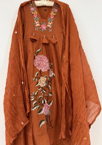 Rustic orange pure Mulcotton set