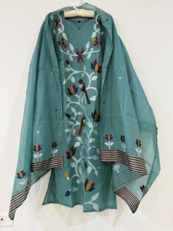 Rama Blue Jamdani set