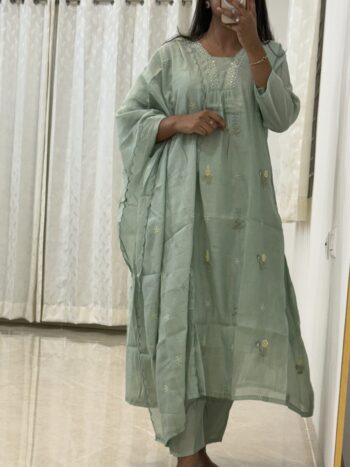 Pastel sea green Aline set