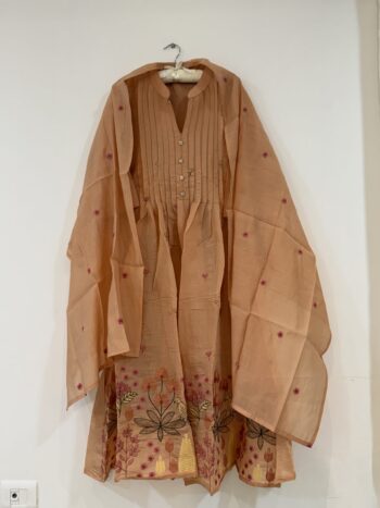 Peach Mulchanderi set