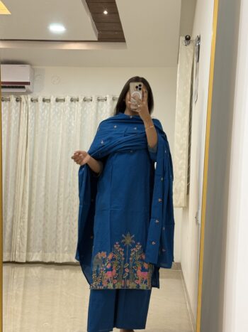 Ink blue cotton set