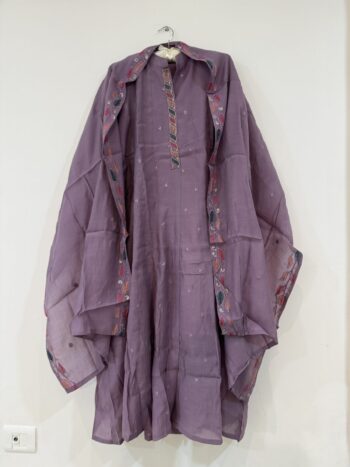 Lavender chanderi Aline set