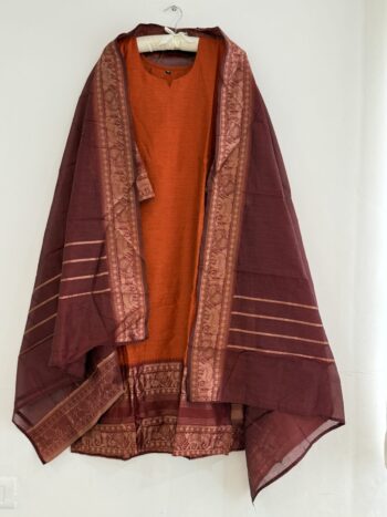 Rustic orange and maroon traditional set